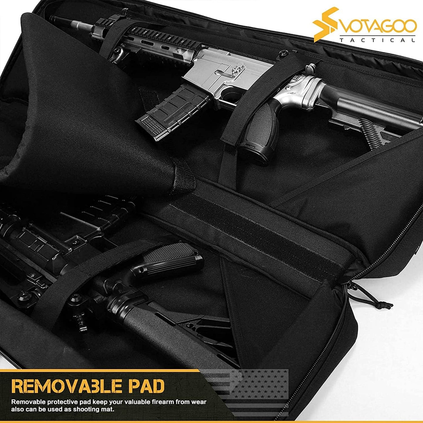 VOTAGOO Double Rifle Case Gun Bag, Safely Long-Barrel Firearm