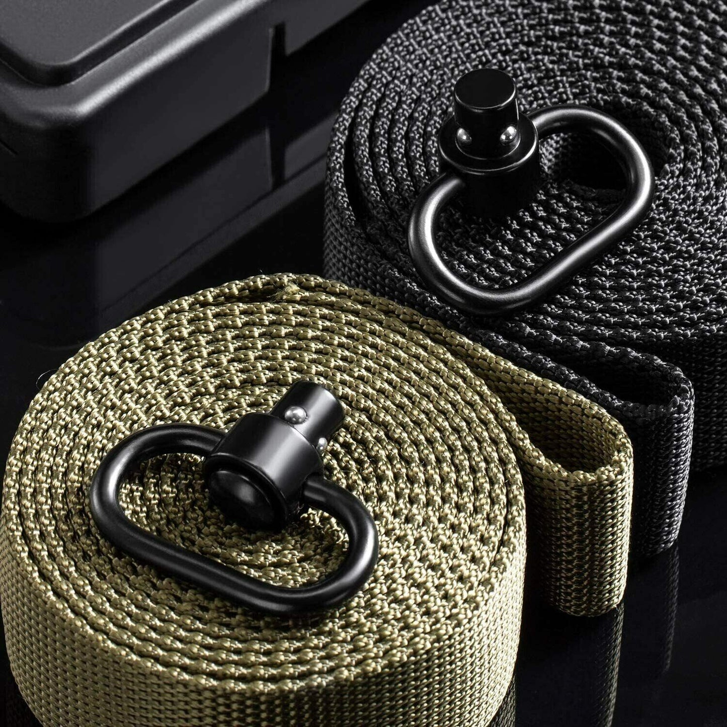 2PCS Heavy Duty Flush Push Button Quick Detach 1.25" Rifle QD Sling