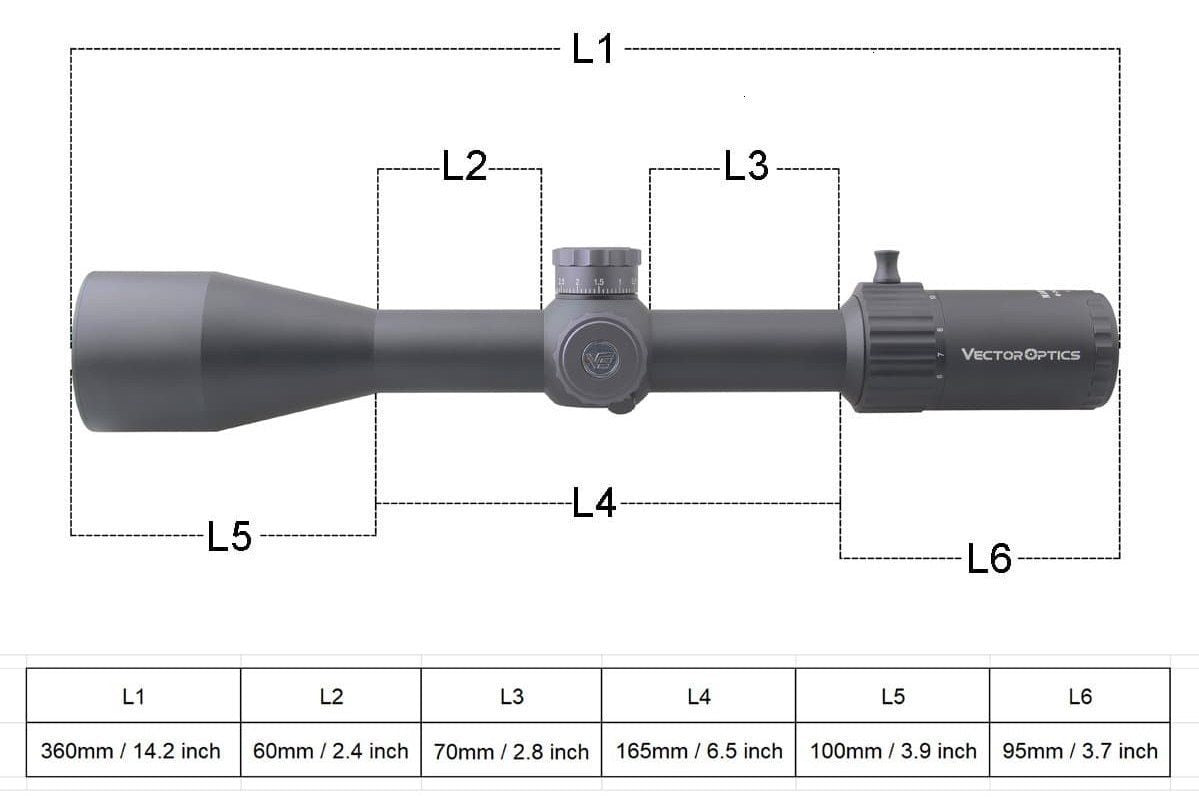 Optics Marksman 6-24x50 FFP Tactical Riflescope Hunting Rifle Scope