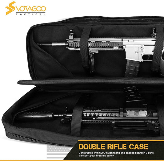 VOTAGOO Double Rifle Case Gun Bag, Safely Long-Barrel Firearm