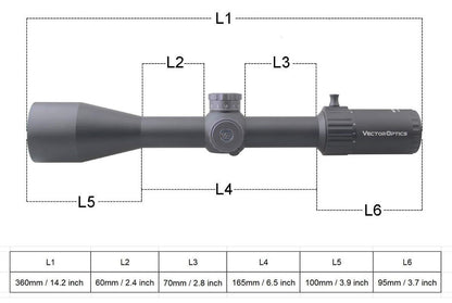Optics Marksman 6-24x50 FFP Tactical Riflescope Hunting Rifle Scope