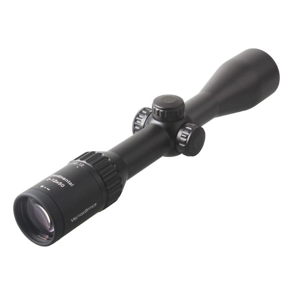 Optics Continental HD 2-12x50 Hunting Scopes 1/4 MOA Rifle Scope
