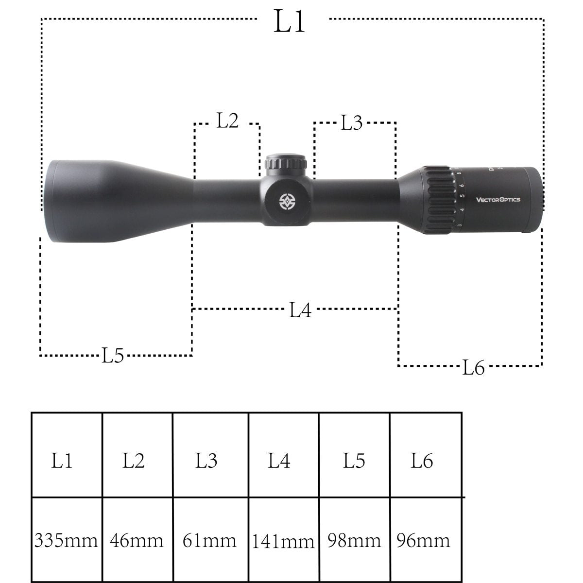 Optics Continental HD 2-12x50 Hunting Scopes 1/4 MOA Rifle Scope