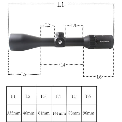 Optics Continental HD 2-12x50 Hunting Scopes 1/4 MOA Rifle Scope