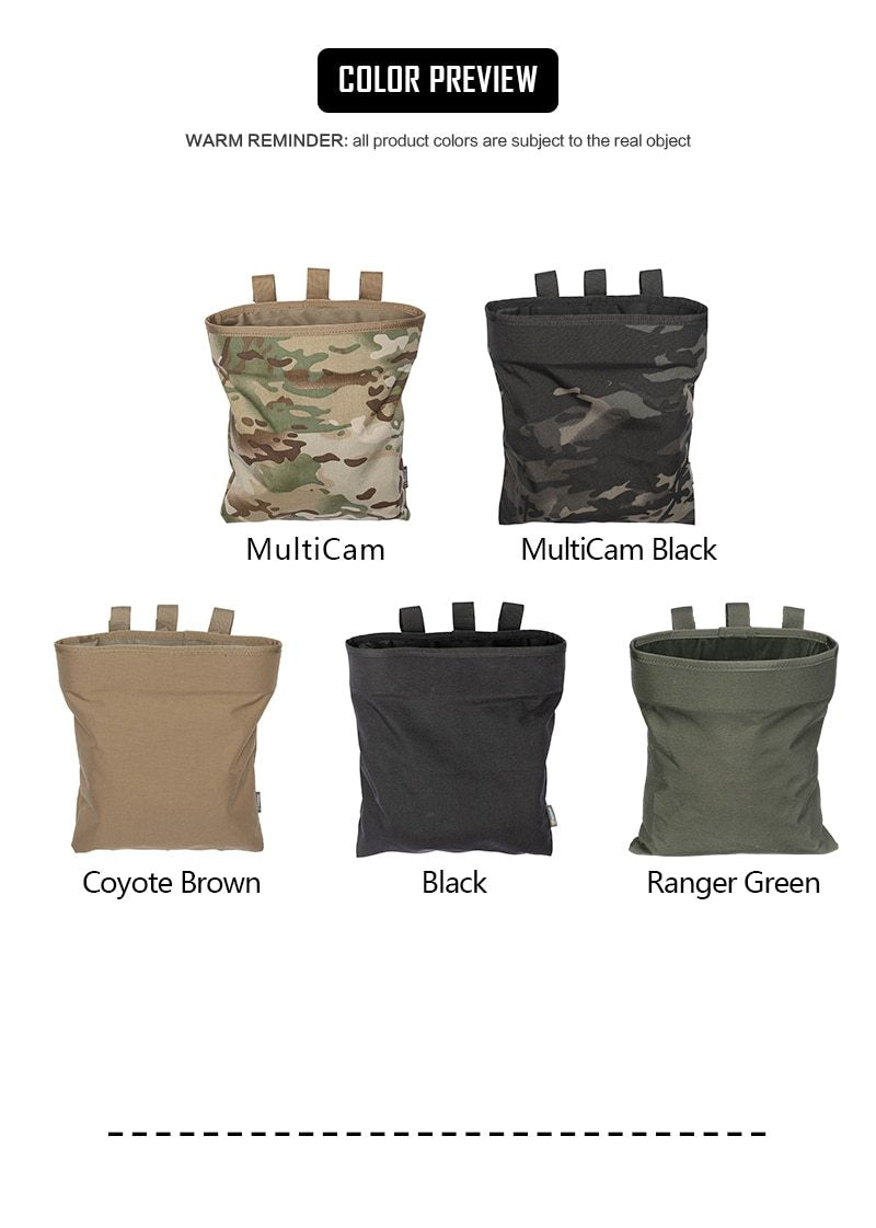 Tactical Magazine Dump Pouch Molle Mag Drop Pouch Recycling Bag